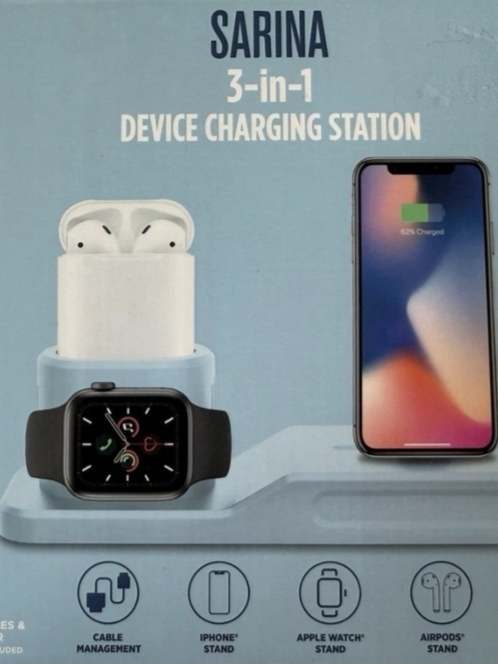 SARINA 3-in-1 Device Charging Station